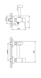 Гигиенический душ, латунь, черный HB5513-7